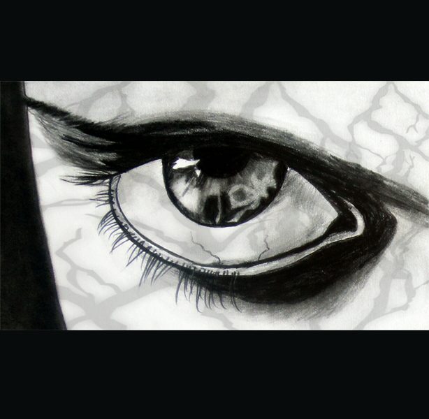 Charcoal study of an eye